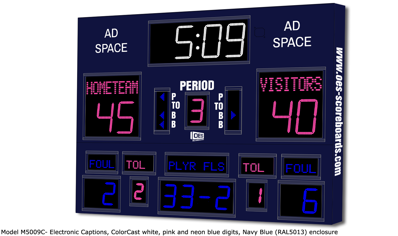 Scoreboard - M5009C - OES Scoreboards