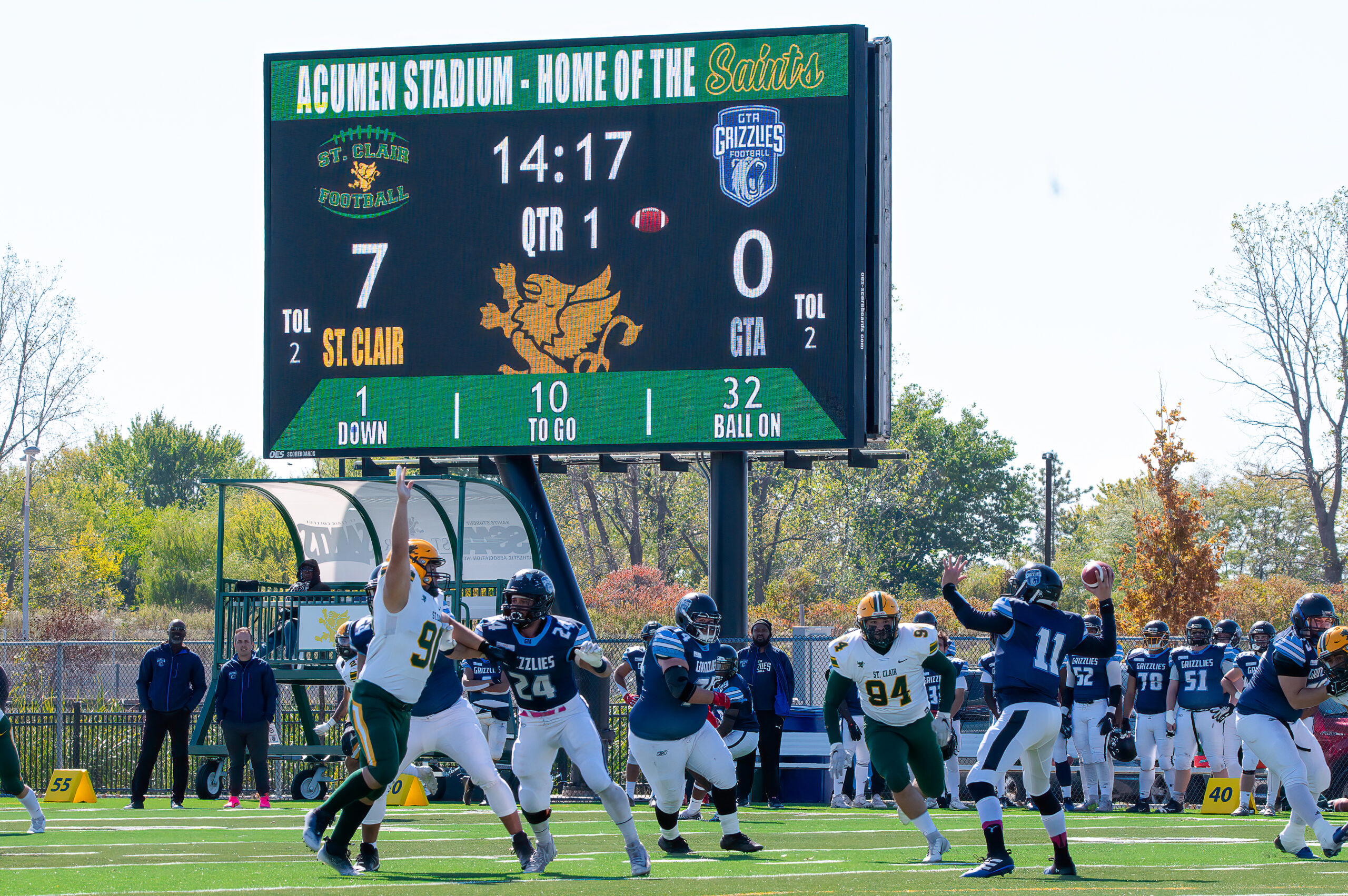 St. Clair Saints Acumen Stadium OES Scoreboards